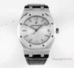 GF Factory Swiss 9015 Audemars Piguet 15500st Royal Oak Watch Black Leather Strap